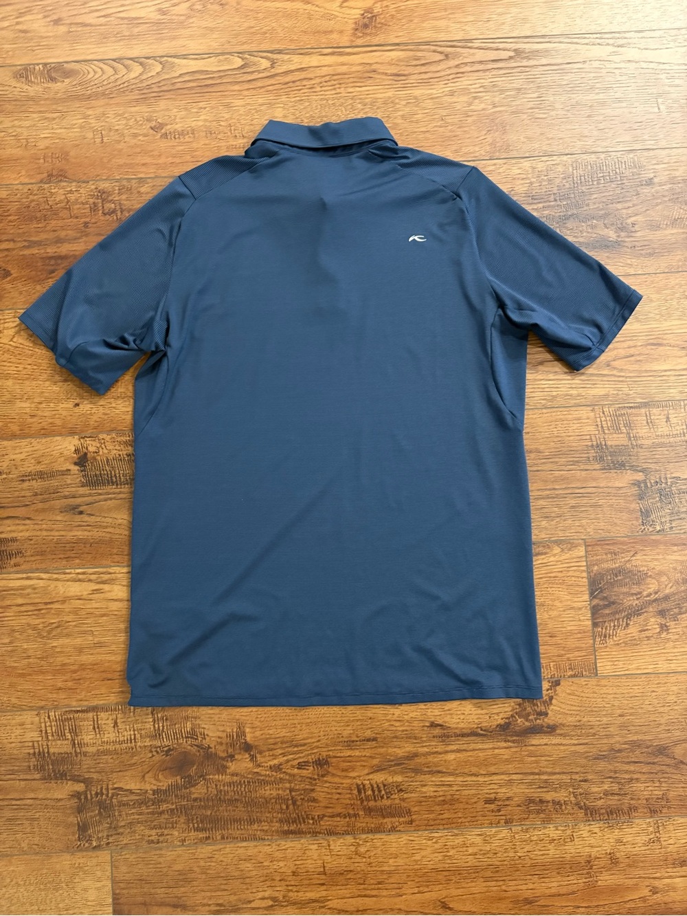 KJUS Soren Stripe Polo Shirt Mens 50 M Navy UPF 50+ Performance Golf - Picture 4 of 9